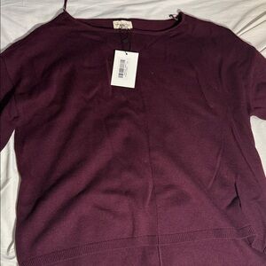 Thread & Supply Deep Plum Knit Top